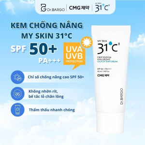 Kem Chống Nắng My Skin 31°C Mỏng Nhẹ Nâng Tông Cica UV Suncream Không Bết Dính SPF 50+/PA++++ 30ml