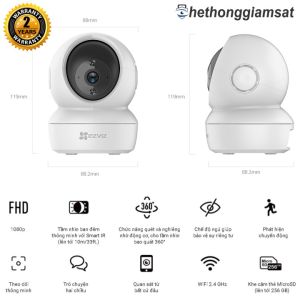 Camera IP Wifi Xoay 360 EZVIZ C6N 1080P(C6CN) Chính Hãng Bảo Hành 24 Tháng