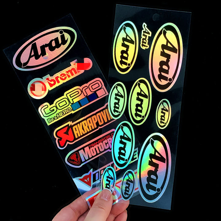 Arai Refelctive Helmet Visor Decals Motorcycle 3M Material Style