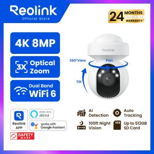 Reolink E1 Outdoor Pro : Time Lapse 4K 8MP PTZ Camera for Home Security Wi-Fi 6 Motion Tracking - WCE1PT4K01