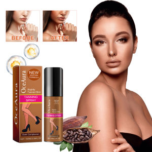 【Ready Stock】 EELHOE Tanning Spray 100ml – Natural Sunless Tanner for Even Glow Quick-Dry Body Bronzer with Cocoa Extract Streak-Free Self Tanning Mist for Radiant Skin