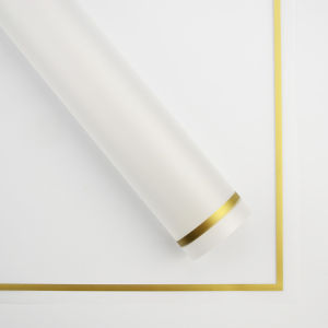 20 Lembar Frame Opp Transparent Kertas Buket Bunga Wrapping Paper Cellophane KB6087