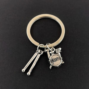 [haoh] Trống pop âm nhạc những người yêu thích Rock Ba lô Mặt dây chuyền ban nhạc Kit trống Keychain Ba lô Keychain
