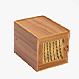 Woven Rattan Multidrawer Nightstand Traditional Wood Tone Storage Cabinet Moisture Resistant Bedside