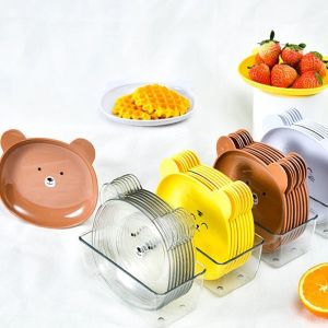 Piring Makan Anak Berbentuk Beruang Lucu / Piring Lucu /Piring Sekat 3 / Piring makan unik tempat wadah buah sayuran snack kue saji serbaguna/ piring snack motif beruang Piring Makan Anak / Model Beruang / Piring Lucu / Piring Snack