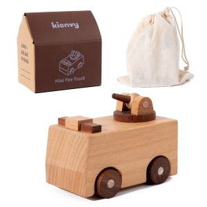 Wooden Toy Car | Solid Wood Montessori Toy Boutique Eco-friendly Gift Set for Boy and Girl