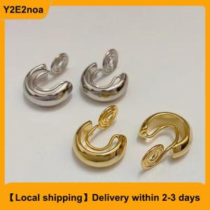 【Local shipping】 1Pair Simplicity Temperament Ear Clips Vintage Cute Cartilage No Pierced Clip Earrings For Women Girls Jewelry Accessories Gifts