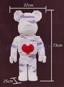 LEGO Bearbrick | 73cm | Giant DIY | Building Blocks with Mini Night Light | FREE Shipping Malaysia | Hadiah Unik Koleks