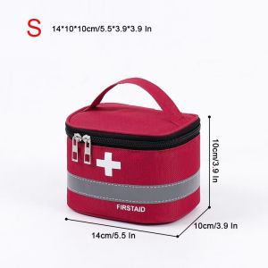 Portable Medicine Storage Bag High Capacity First Aid For Home Car Outdoor Travel Emergency