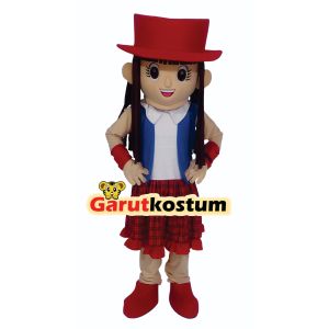 Kostum maskot badut sailormon topi merah karakter costume dewasa lucu