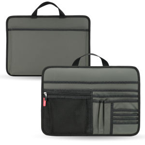 Multi-Function Briefcase bag Organizer Insert with Multiple Pockets Water-Resistant Lightweight Nylon for Laptop iPad Passport Charger Business Briefcase Daily Essentials  S size