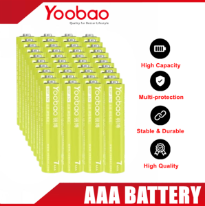 YOOBAO AAA High Durability Long Working Time with Different Colors Carbon Zinc Battery (40pcs)