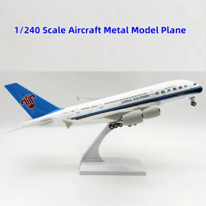 2025Airplane Toy For Kids Airbus 30cm Resin A380 Southern Airline 1/240 Aircraft Model Die-cast With Wheel Stand Plane Toy