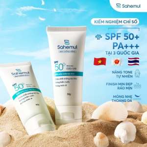 Kem Chống Nắng SAHEMUL 50g - Kiềm dầu finish đẹp cho mọi loại da SPF50+