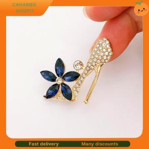 ❣️❣️❣️ Fashion Crystal Flower High Heels Shoes Brooches Women Coat Clothing Badges Jewelry Accessries