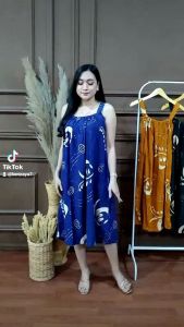 yukensi jumbo bahan halus baju tidur adem Daster Kekinian Busui Jumbo Murah Yukensi Tanpa Lengan Tali Satu Jumbo Ld 130