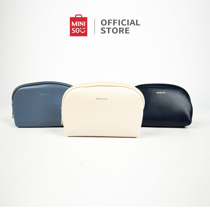 Miniso Official Tas Pouch Kosmetik Polos Simple Shell Shaped