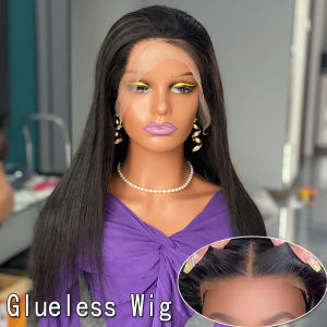 16-30 Inches Women Lace Front Human Hair Wig Pre Plucked HD Transparent Lace Real Human Hair Wigs For Daily Party