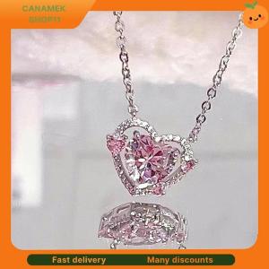 ❣️❣️❣️ Crystal Zircon Heart Pendant Necklaces Y2K Pink Heart Ladies Girls Fashion Elegant Clavicle Chain Women Jewelry Gifts
