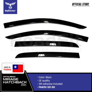 DEFLECTOR Door Visors/Rain Guard for Mitsubishi Mirage Hatchback 2012- 4PCS/SET DV-301-BK