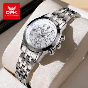 OPK Jam Tangan Cewek Dewasa 2025 Anti Air Original Stainless Steel Terbaru Busana Multifungsi Luminous Analog Jam Tangan Wanita Korea