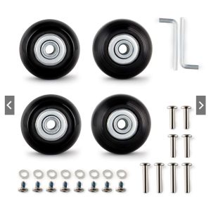 (3 Days Delivery)4 Pcs Suitcase Luggage Wheels Replacement Rubber Roller Silent with Screw Repair Tool 40/45/50/60MM