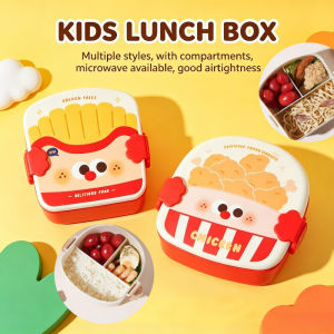 Portable Kids Bento Lunch Box Leakproof PP Microwave Safe Snack Container School Meal