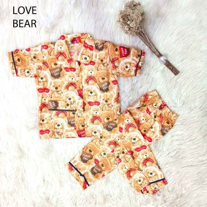 Set Piyama Anak Perempuan Motif Karakter - Baju Tidur Nyaman & Stylish untuk Usia 1-5 Tahun