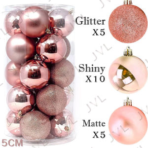 20pcs/set Rose gold Christmas ballsdecordecorationChristmas tree Christmas tree decoration JVL