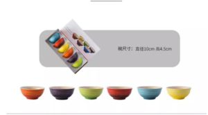 Rainbow European Style Rice Bowl Creative Rainbow Beautiful Home Ceramic Anti-scalding High-value rice Bowl Oven Microwave Dishwasher & Freezer Safe Chip-Resistant Stain-Resistant Durability & Scratch-resistant Sturdy Design