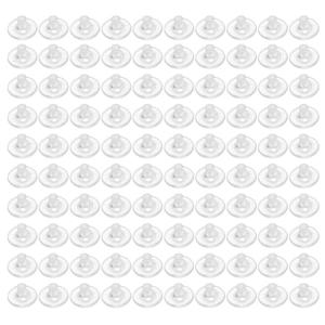 Set of 100 Silicone Earring Stoppers Comfortable Ear Studs Back Closure Clear Earrings Closures for Women and Girls