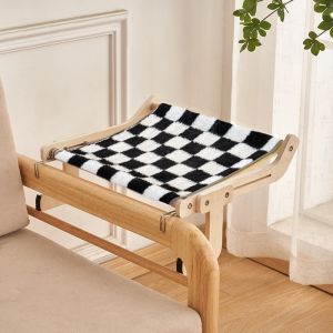 Cat Bed Hammock Swing Bed WoodenBed Cat Nest Hanging Cat House Upper Lower Layer Solid Wood Hammock