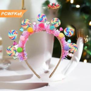 【PCWFKef】 Băng đô kẹo mút hoạt hình mới băng đô kẹo ngọt Phụ kiện tóc công chúa trái tim nữ tính