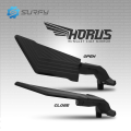 Horus Winglet Side Mirror 28cm Large Full Alloy Adjustable Mirror Mount Walang Grado Clear Lens Universal. 