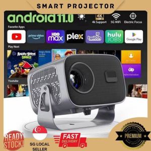 【Netflix Supported】A10 Projector 360° Rotation Projector Portable 4K Mini Android 11 UHD 1080P Home Theater Projector Audio Hdmi Phone Screen Automatic Usb Wireless Cinema
