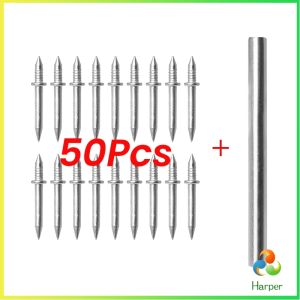 Harper ตะปูสองหัว ไร้รอยต่อ พร้อมปลอกเกลียว แข็งแรงสูง กันสนิม สําหรับยึดไม้ โลหะ 100/50 ชิ้น Double Head Nails
