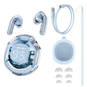 HLstar® 【Buy 1 Get 3 Freebies】Air39 Wireless Bluetooth Earphone Transparent ENC Noise Reduction Game Headphone Long Battery Life BT 5.3 Headset With Breathing Lights
