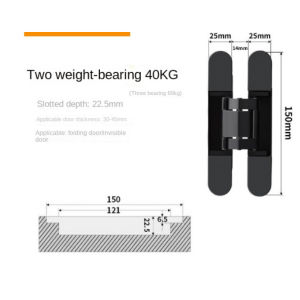 Hidden Door Hinges Invisible Hinges Concealed Hinges Zinc Alloy 180 Degree Swing Hinge 3 Way Ad