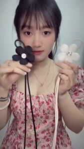 Thắt lưng nữ dây da mỏng đính hoa 5 cánh đai váy thời trang hoa gắn đá