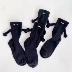 Couples Socks Holding Hands Socks Gradient Color Magnetic magnet personality stereoscopic doll Cute Holding Hands Socks