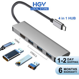 HGV [24H SHIPPE] USB C HUB 4 6 8 In 1 Type C To Multi USB 3.0 USB 2.0 HUB HDMI-compatible 4K PD and SD/TF Card Reader for MacBook Pro Google Chromebook Samsung Galaxy S8/S9 Huawei Mate