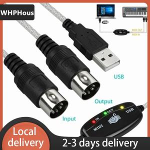 [COD] WHPHous Ship within 24 hours USB IN-OUT MIDI Cable Converter PC to Music Keyboard Adapter Cord