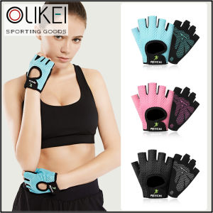 ยิมฟิตเนสถุงมือ ผู้ชาย-ผู้หญิง ครึ่ง นิ้วกีฬา ถุงมือ ขี่จักรยาน สวมใส ลื่นแถบ แนวนอน ดัมเบล ฝึก อาจารย์