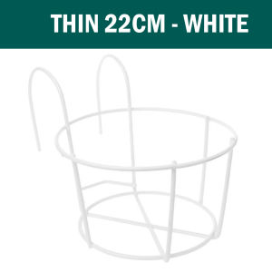 AKIRO HOME 22cm Balcony Plant Hanging Basket Flower Pot Holder Hanger Fence Planters Assemble Outdoor Plant Baskets Rak Pasu 花盆架