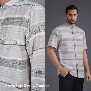 Coop Design - Felix Kemeja Koko Shirt Salur Lengan Pendek Pria