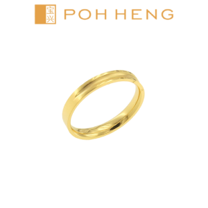 Poh Heng Jewellery 22K Elegant Groove Band in Yellow Gold[Price By Weight]
