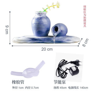 Flowing Water Ornaments Circulating Water Office Desk Surface Panel Small Fish Tank Fountain Living Room Decoration Opening Gifts Front Desk Cross-Border