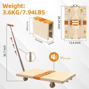 GLAMPTURE Portable Folding Wagon Cart with Organizer Compact for Travel Beach Errands Camping Grocery Shopping Picnic Outdoor