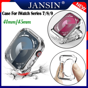 Vỏ đồng hồ cho Apple Watch 9 Vỏ bảo vệ mềm silicon chống xước cho iWatch Series 9 8 7 41mm 45mm TPU Half Cover Protector Case