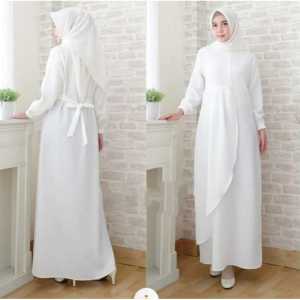 Ramadhani Dress -Gamis Putih Bordir Wanita Remaja Basic Lebaran 2024 size M-L-XL-XXL-3XL Dress Kondangan Korean Style Gamis Wanita Remaja Dewasa Jumbo Kekinian Gamis Putih Polos Manasik Umroh Dewasa Haji Putih Mewah Jumbo Simpel Elegan Busui Terbaru